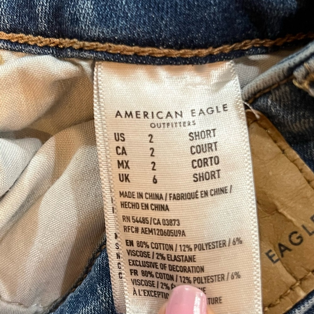 American Eagle Outfitters Blue Jeggings with Distressed Detailing - Picture 7 of 7